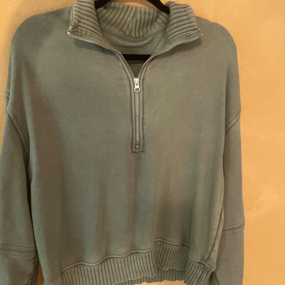Aerie Sun's Out Quarter Zip Sweatshirt - Picture 1 of 4